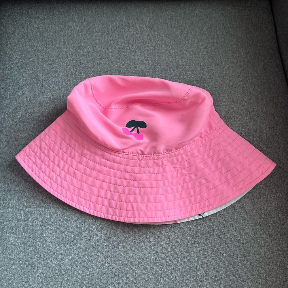 Cat & Jack Pink Bucket Hat with Cherry Accent